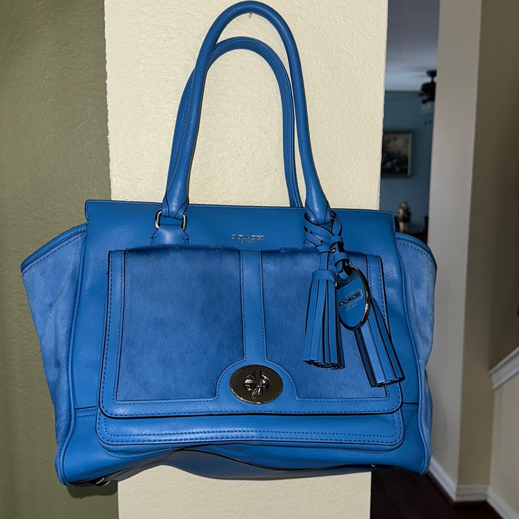 Coach Legacy Hcf Pkt Madison Silver Bright Chambray Blue 24261